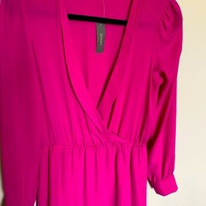 Fushia long sleeve dress